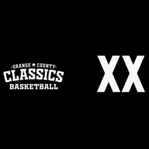 CLASSICS - 7-INCH PERSONALIZED BASKETBALL SHORTS - JERSEY NUMBER LEFT LEG & LOGO RIGHT LEG Design