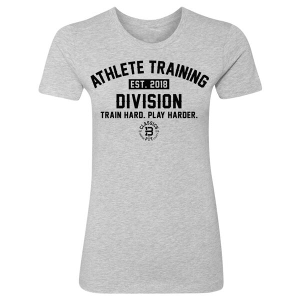 CLASSICS BFIT - TRAIN HARD PLAY HARDER - WOMEN'S FITTED T-SHIRT - 3182M4 Thumbnail