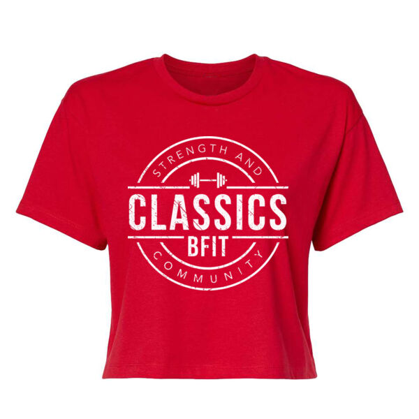 CLASSICS BFIT - STRENGTH & COMMUNITY - WOMEN'S CROPPED T-SHIRT - $M5S7HN$ Thumbnail
