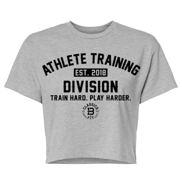 CLASSICS BFIT - TRAIN HARD PLAY HARDER - WOMEN'S CROPPED T-SHIRT - $SXFAVW$ Thumbnail